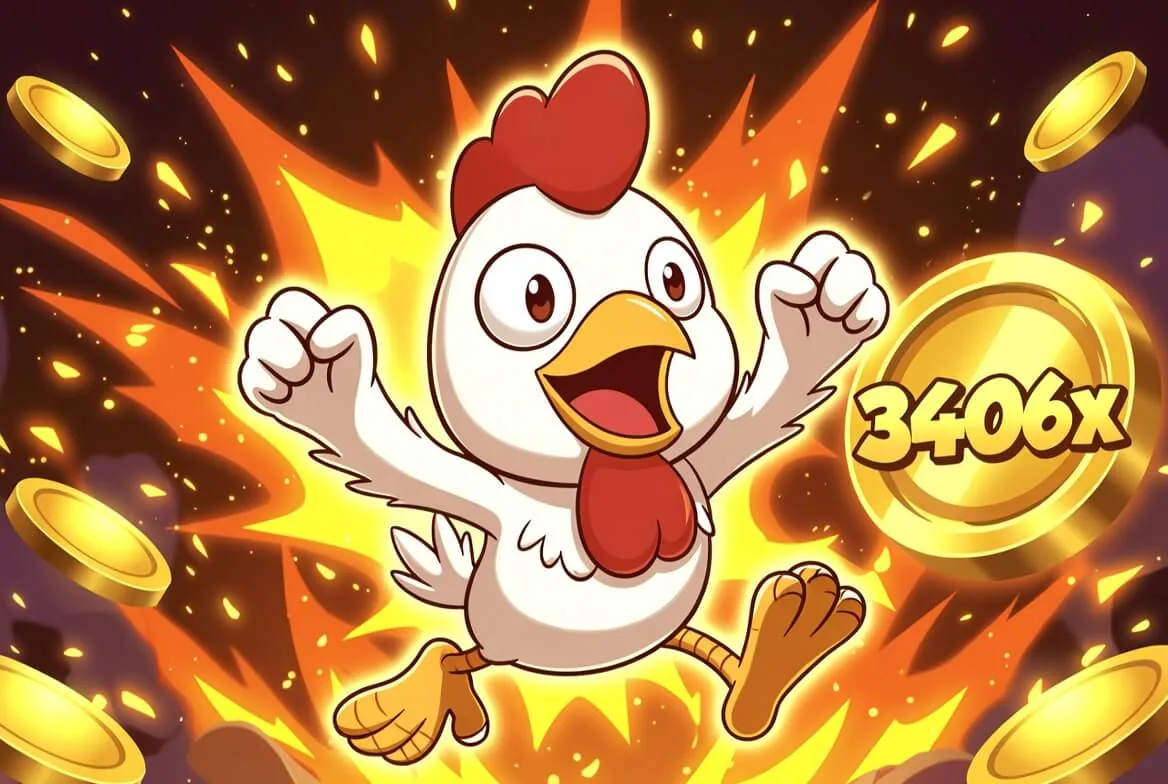 Интерфейс раунда Chicken Road в окне онлайн-казино